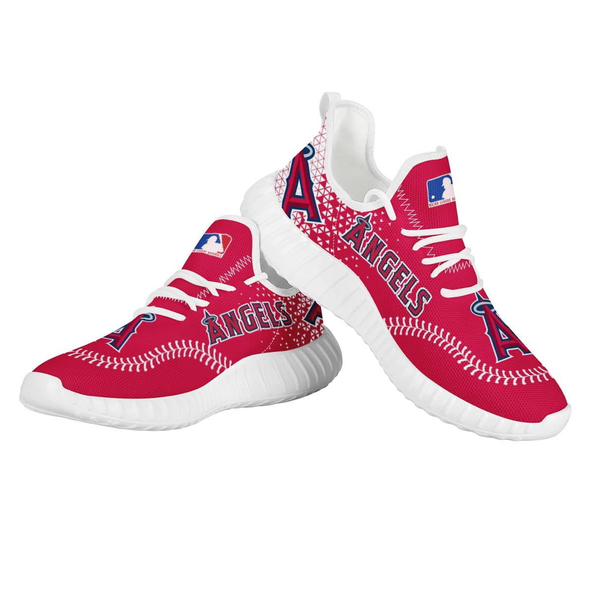 Men's Los Angeles Angels Mesh Knit Sneakers/Shoes 003